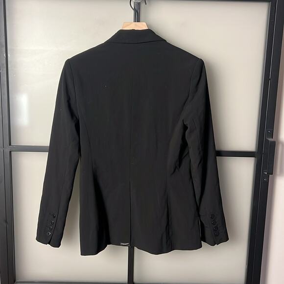 Norma Kamali Women's Blazer Black Single Breasted Lined Work Suit Jacket 10 - Picture 2 of 8